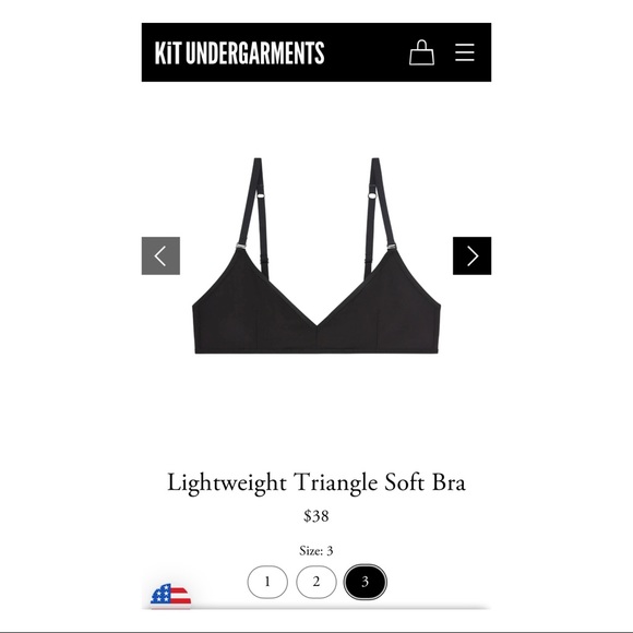 KIT Undergarments Triangle Bra - Picture 2 of 5